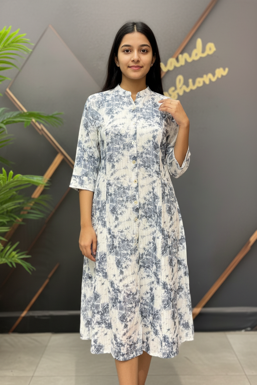 Teenage Girls Tie-Dye Design Kurti