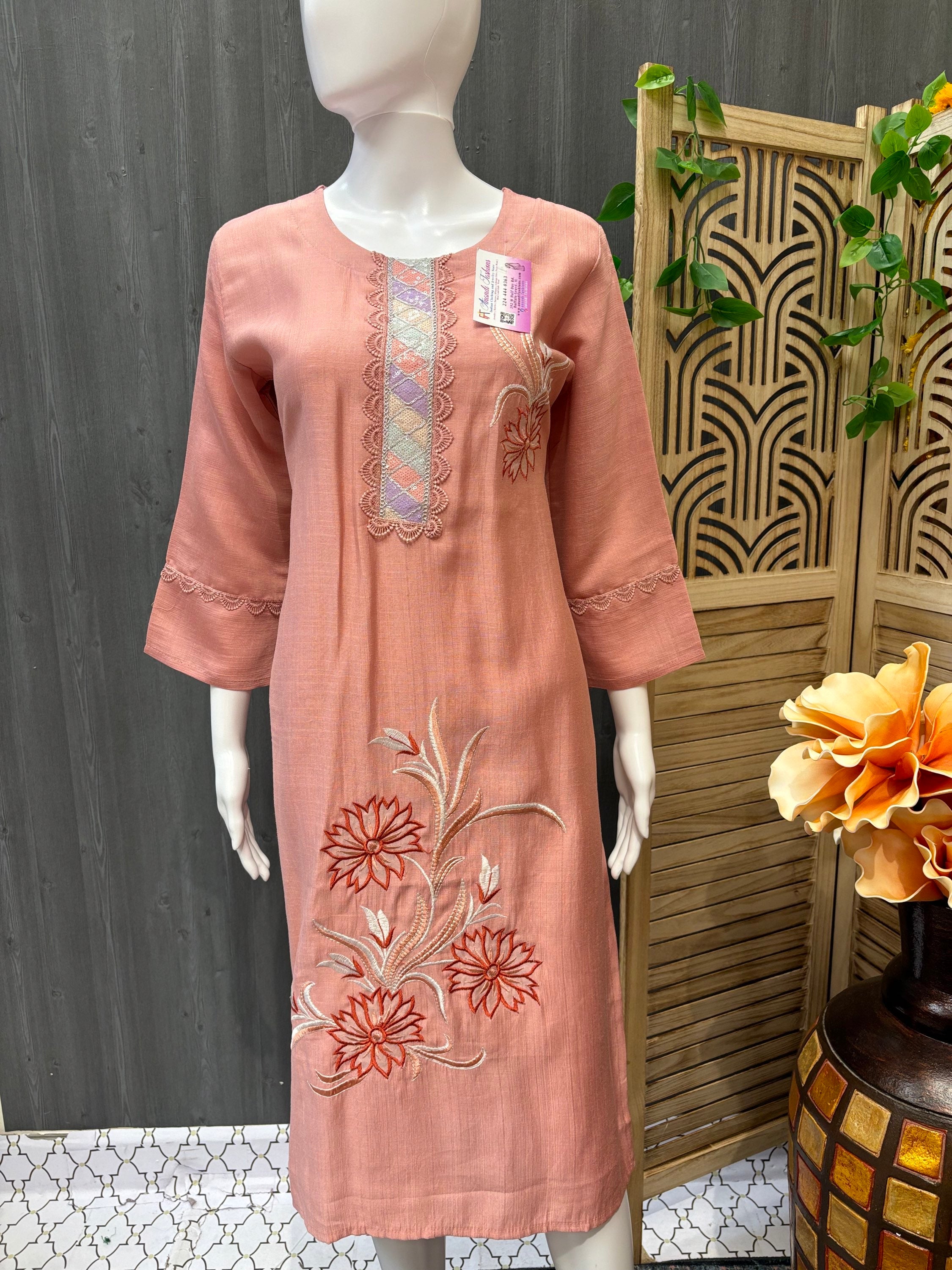 Embroidery Work Kurtis image 3