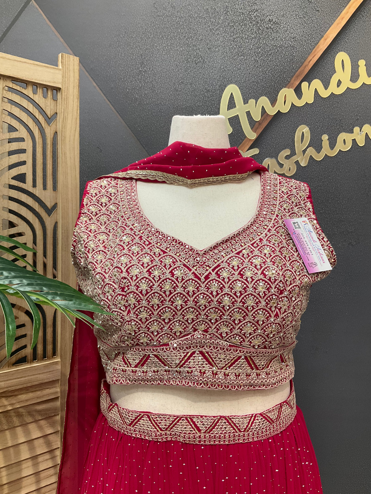 Size 46 - Plus size Georgette lehanga
