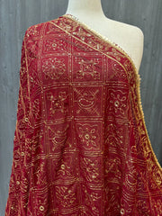 Gold Zari Embroidery Duppattas
