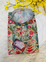 Mens Floral kurta Set