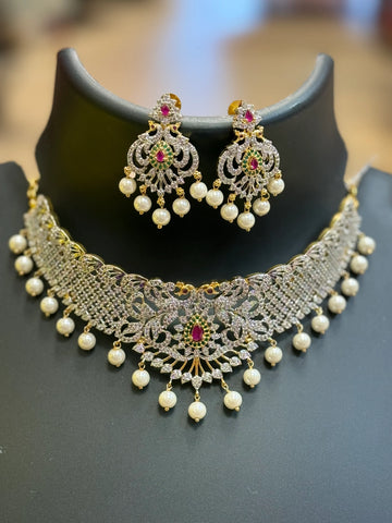 CZ Necklace/Choker set