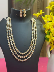 3 Layer Kundan Long Necklace set