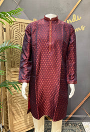 Men’s Maroon Kurta Set