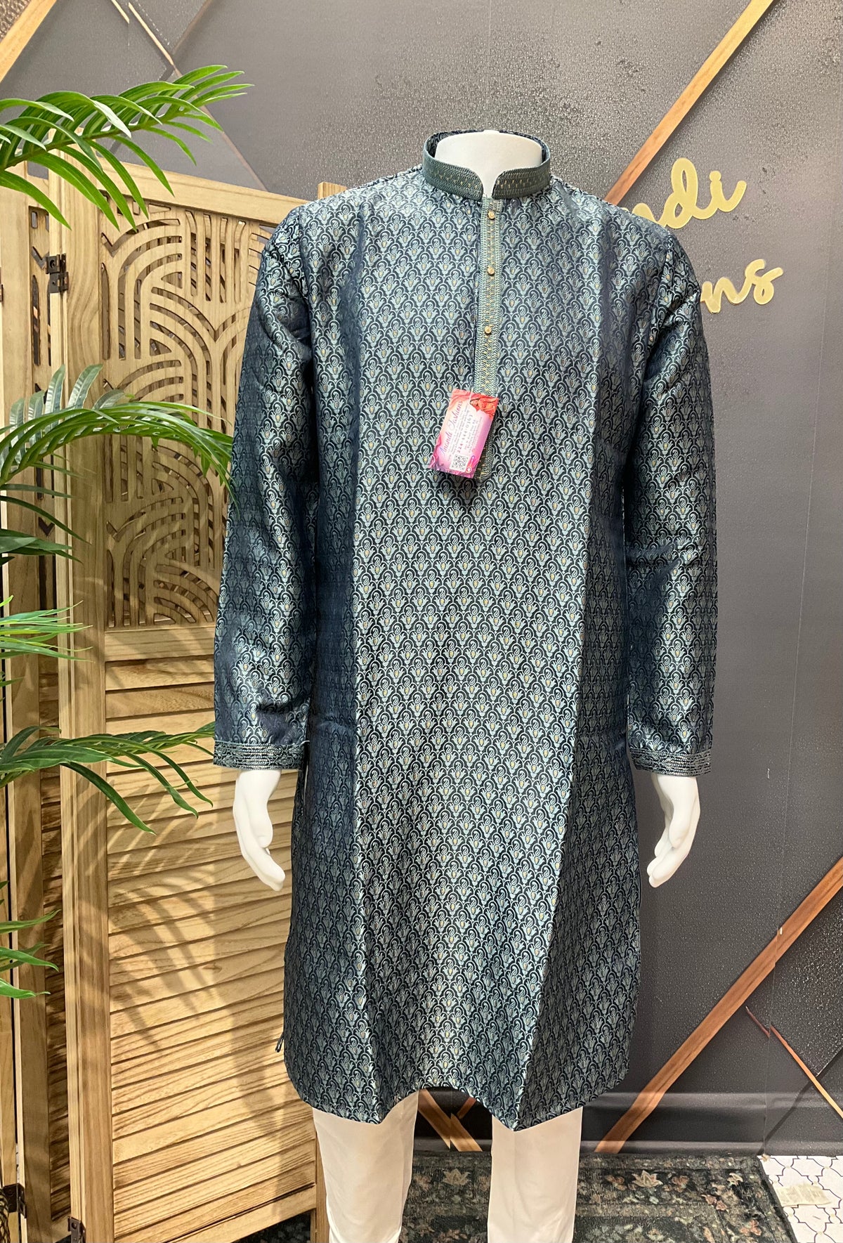 Gray Blue - Mens Wear kurta Pajama Set