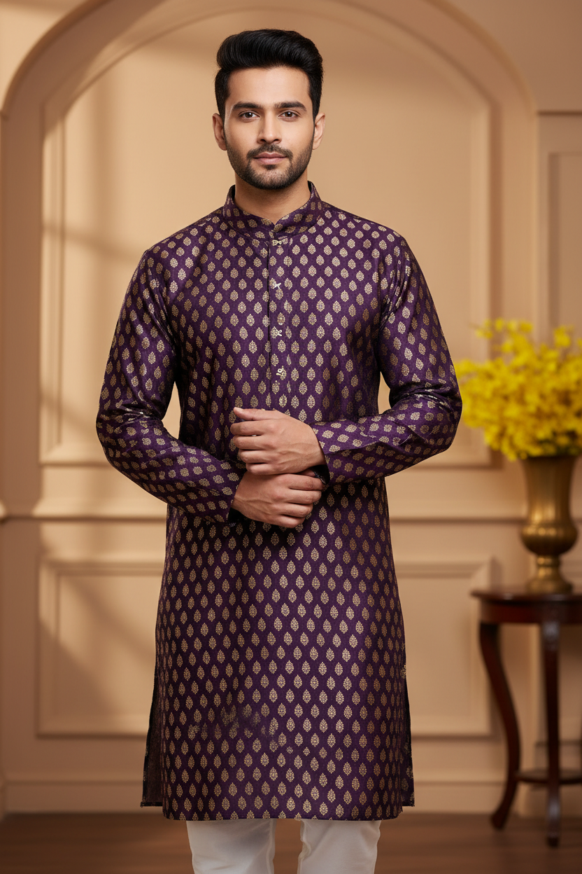 Purple Men's Wear kurta sets