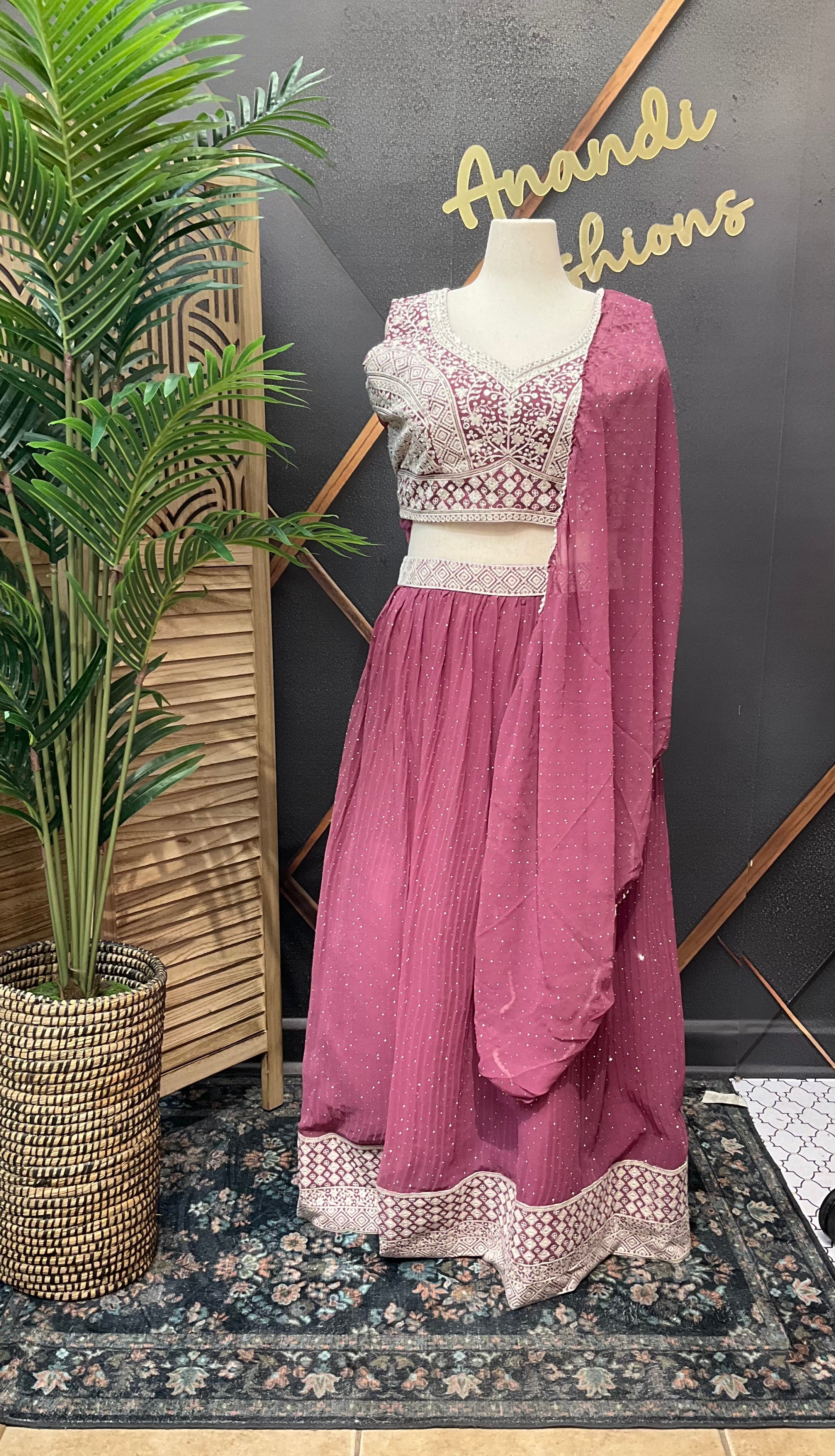 Plus Size  -Georgette Lehenga set - Size 50