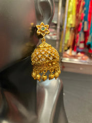 Gold plated Jhumkas/Earrings