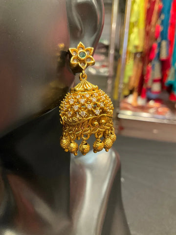 Gold plated Jhumkas/Earrings