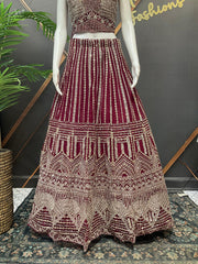 Heavy Work Net Lehenga Set - Party & Wedding Wear