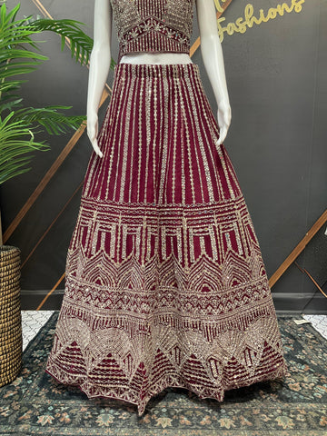 Heavy Work Net Lehenga Set - Party & Wedding Wear