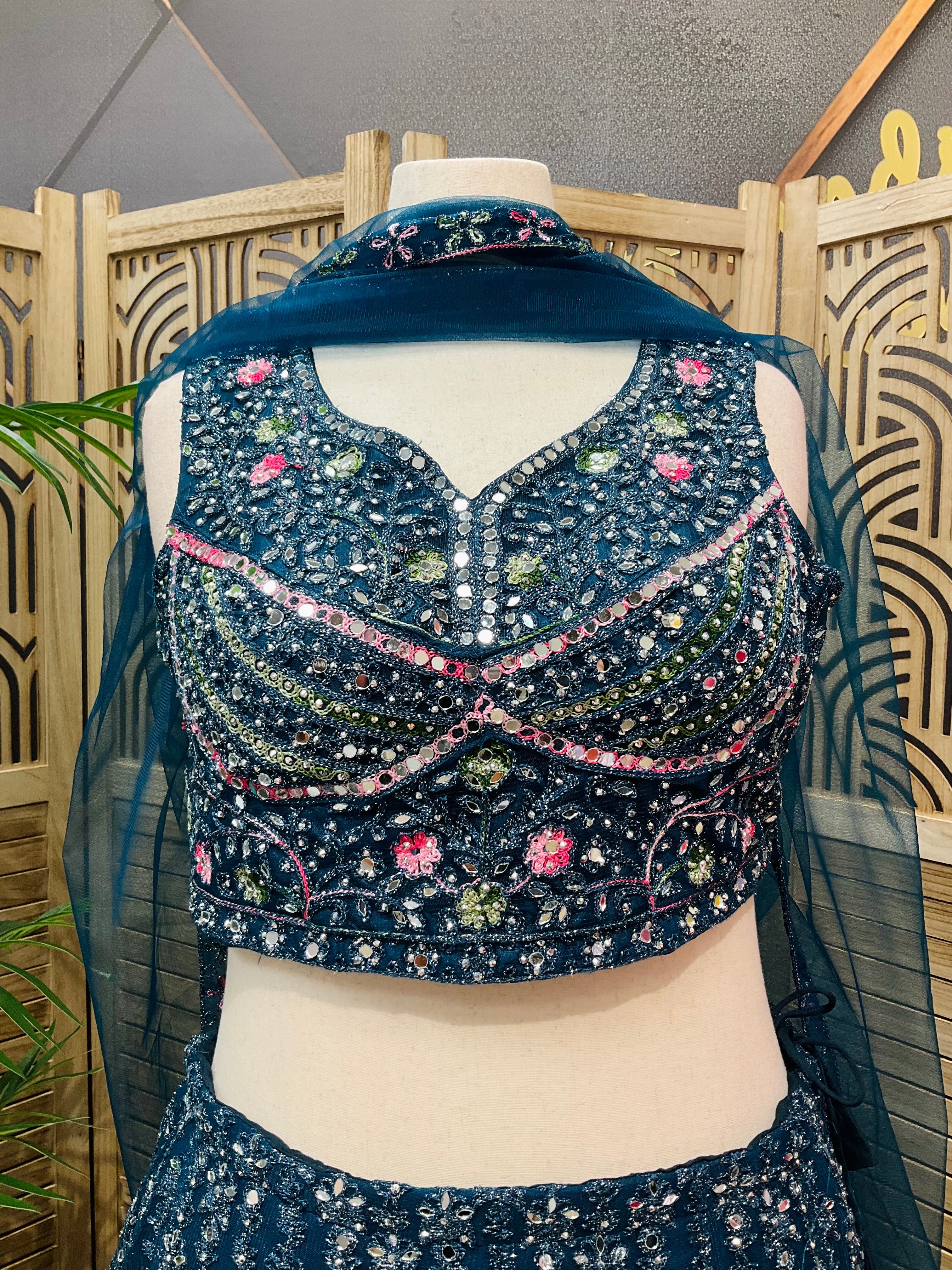 Plus size party wear lehanga