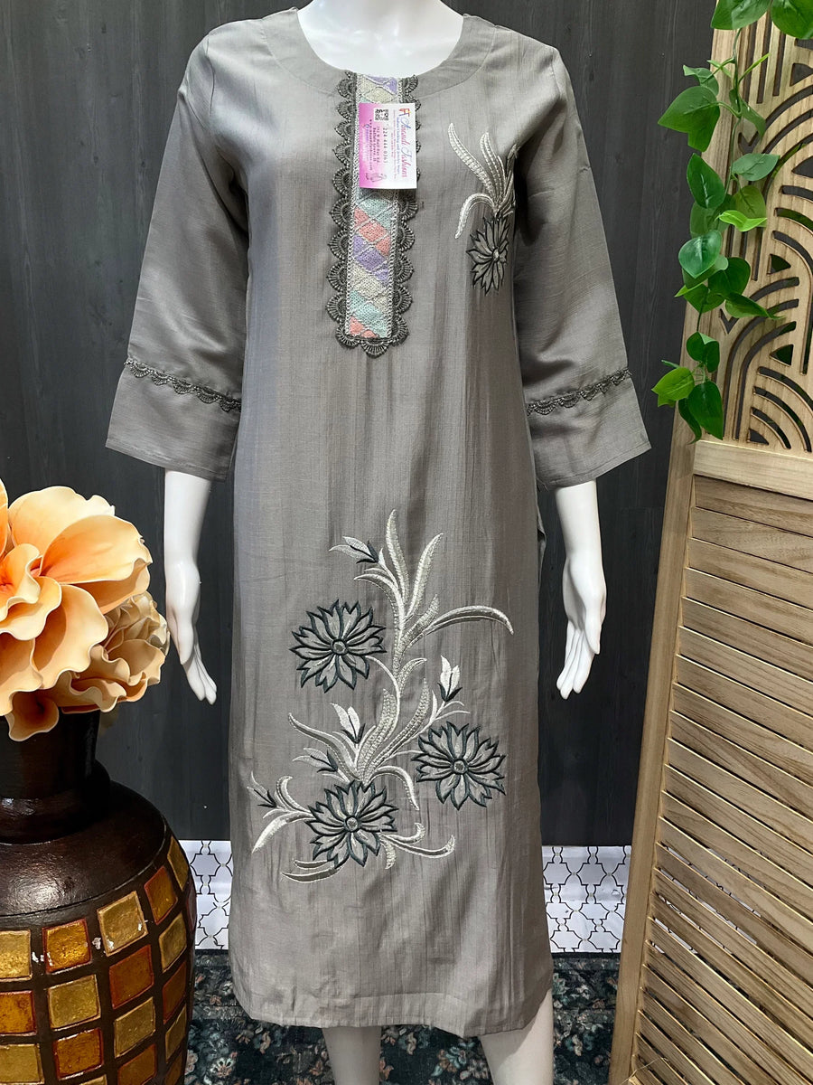 Embroidery Work Kurtis