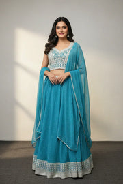 Plus Size Georgette Lehenga Set