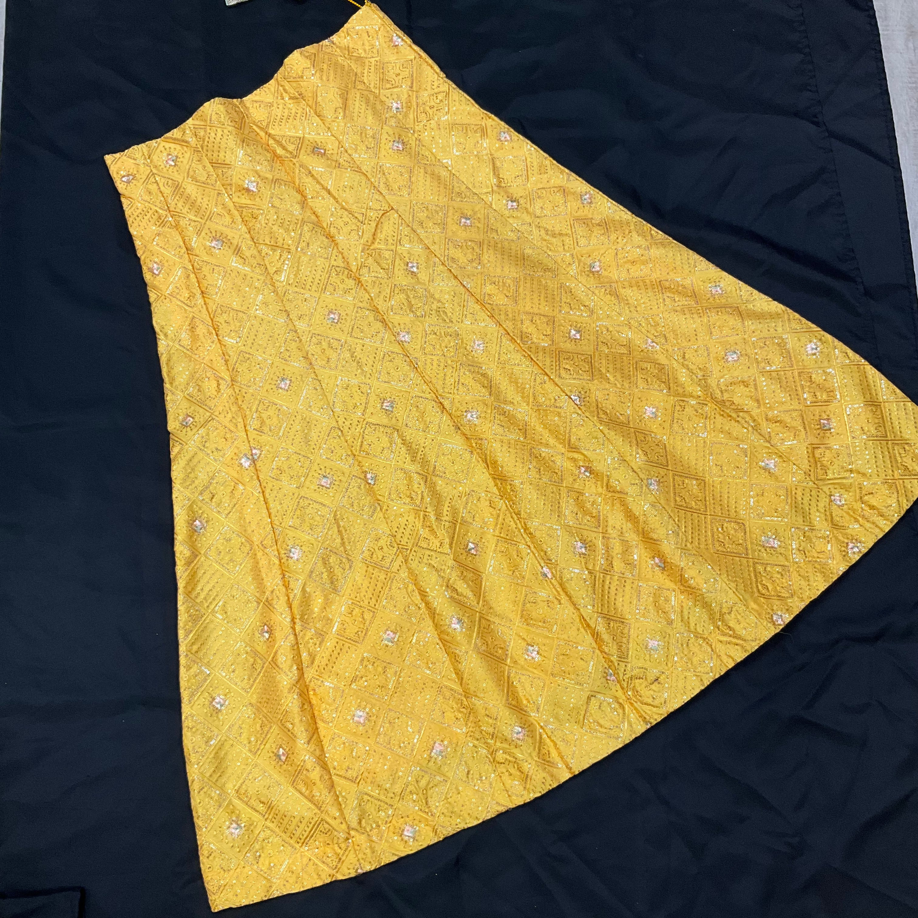 Yellow Party Wear skirt/Lehanga