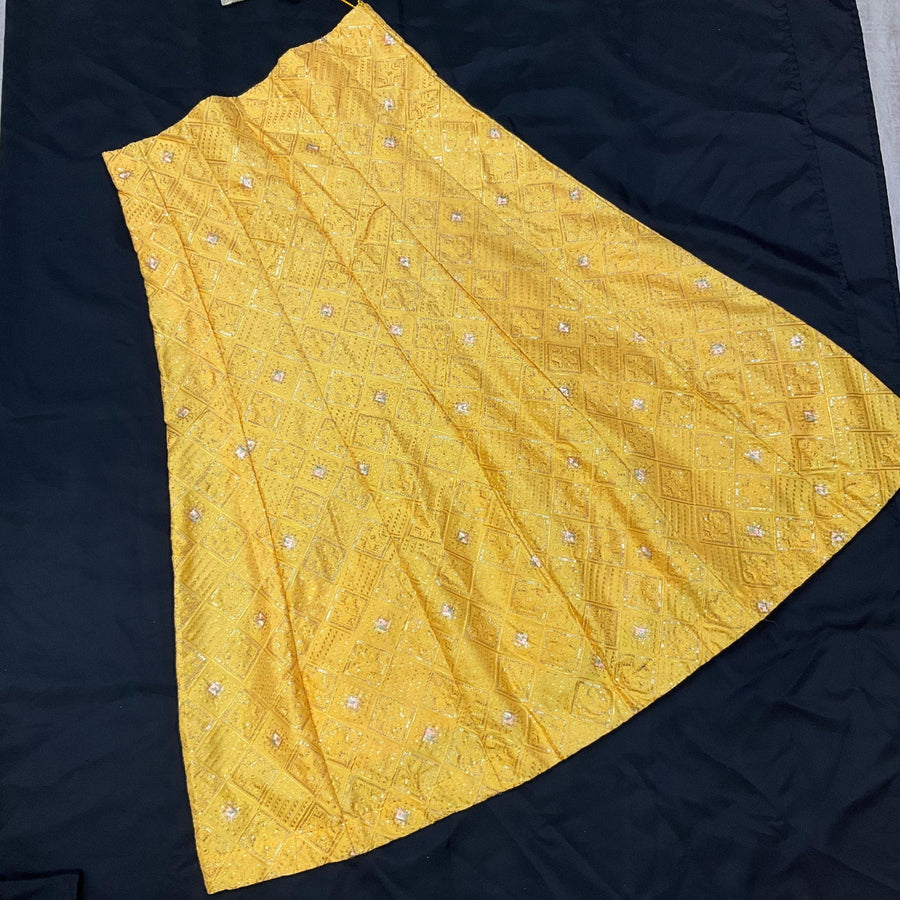 Yellow Party Wear Lehenga Skirt - Premium Quality