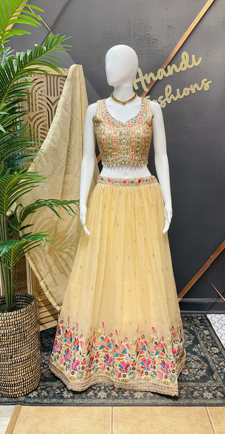Gold Lehenga Set
