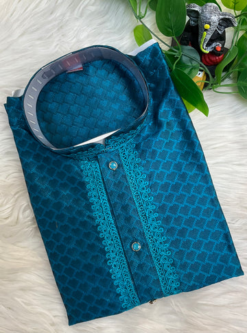 Rama blue boys kurta set