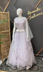 Pastel Lavender Party Wear Lehenga set