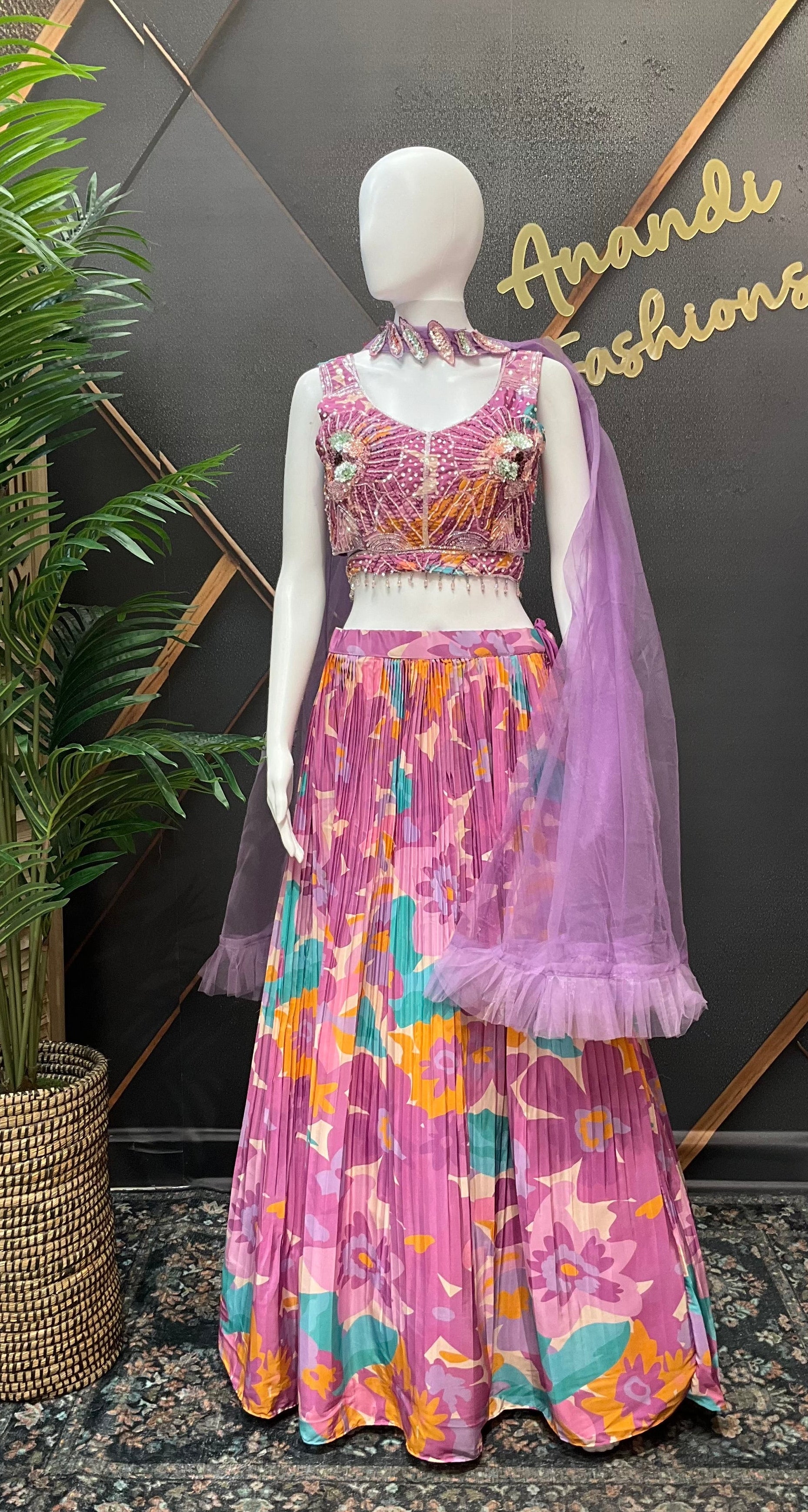 Size 36- Floral Designer Lehenga set