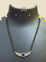 CZ Pendant Black Beads set