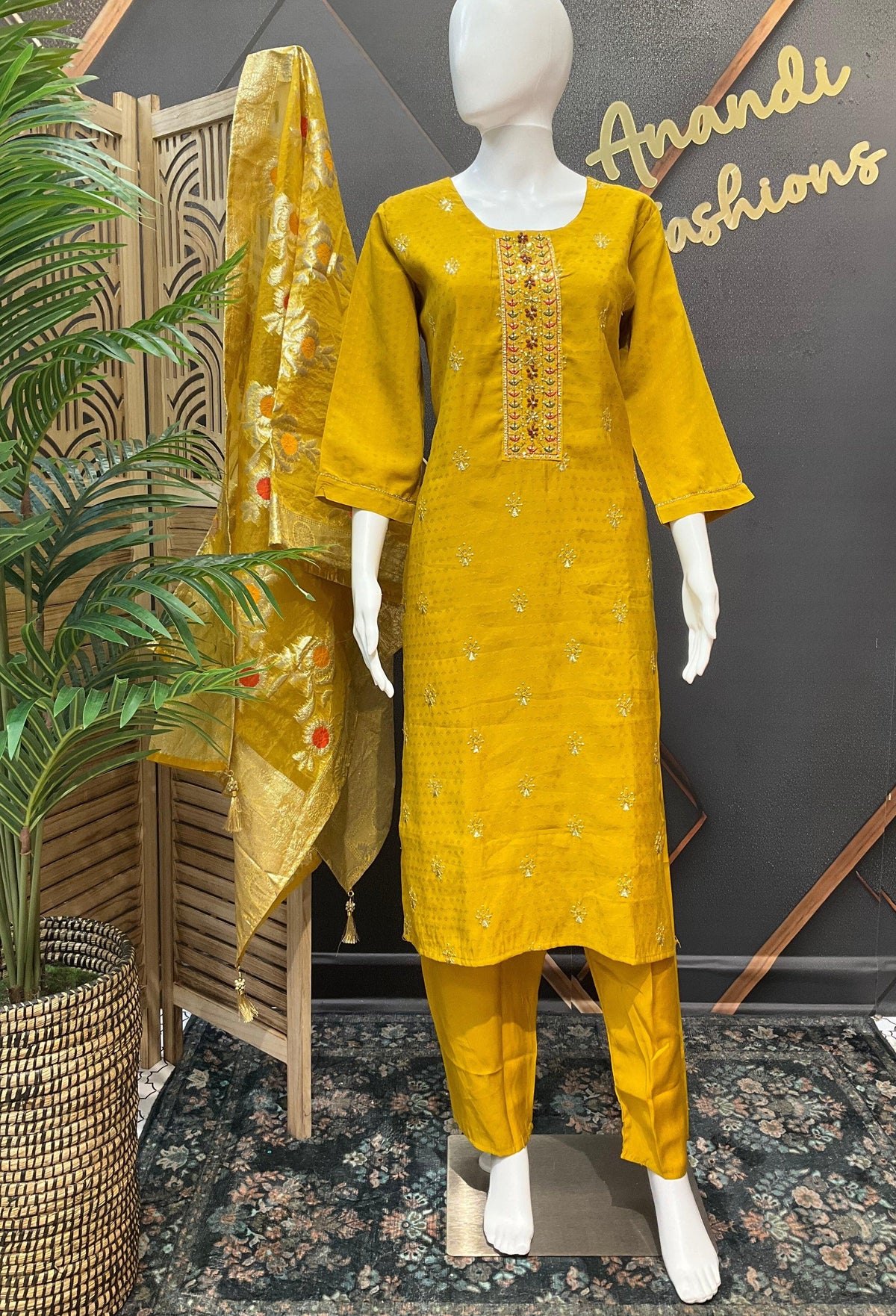 Mustard Yellow Kurti set
