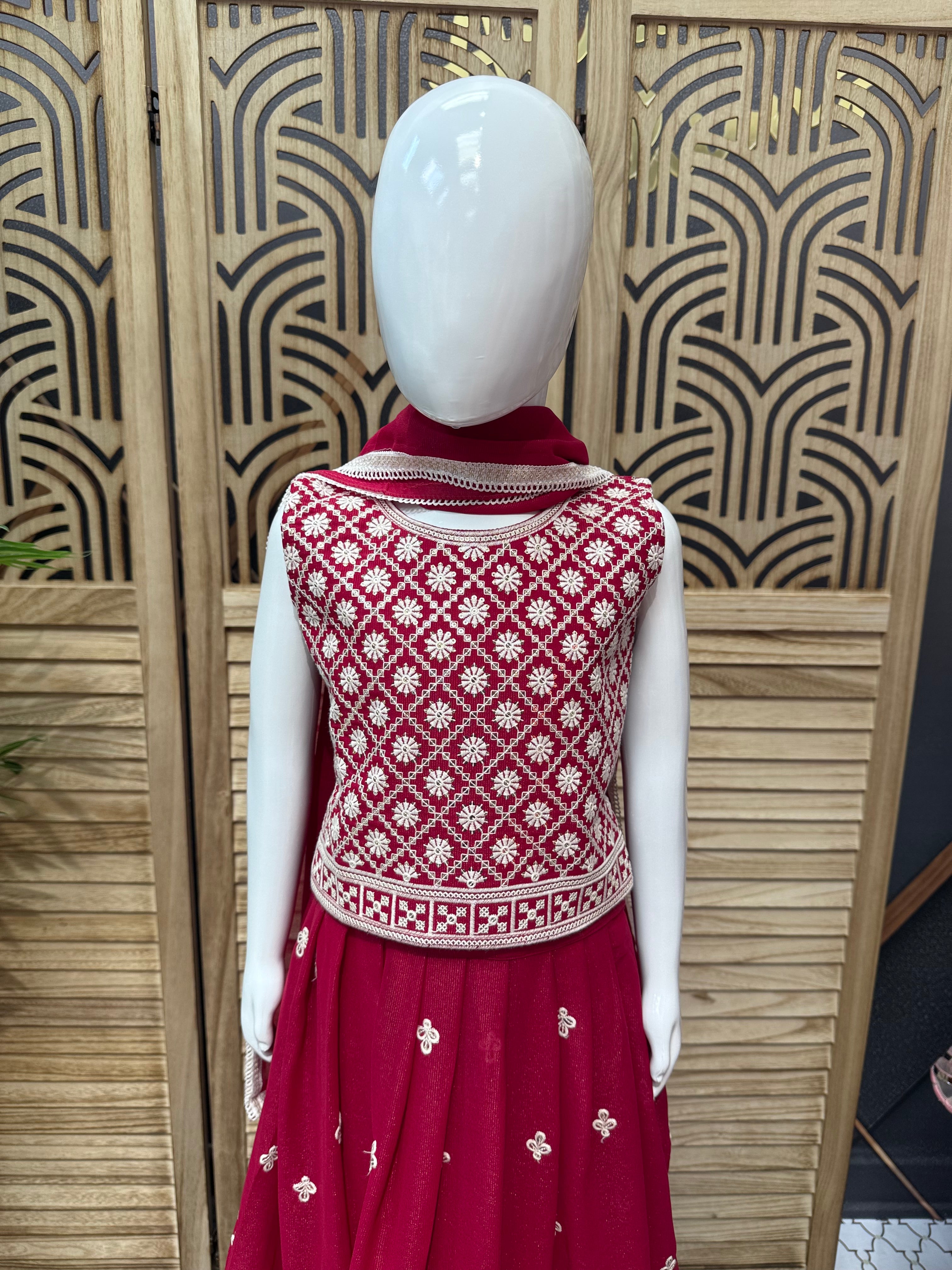 Little Girls- Pink Lehenga set