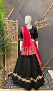 Black Silk Garba Chaniya choli