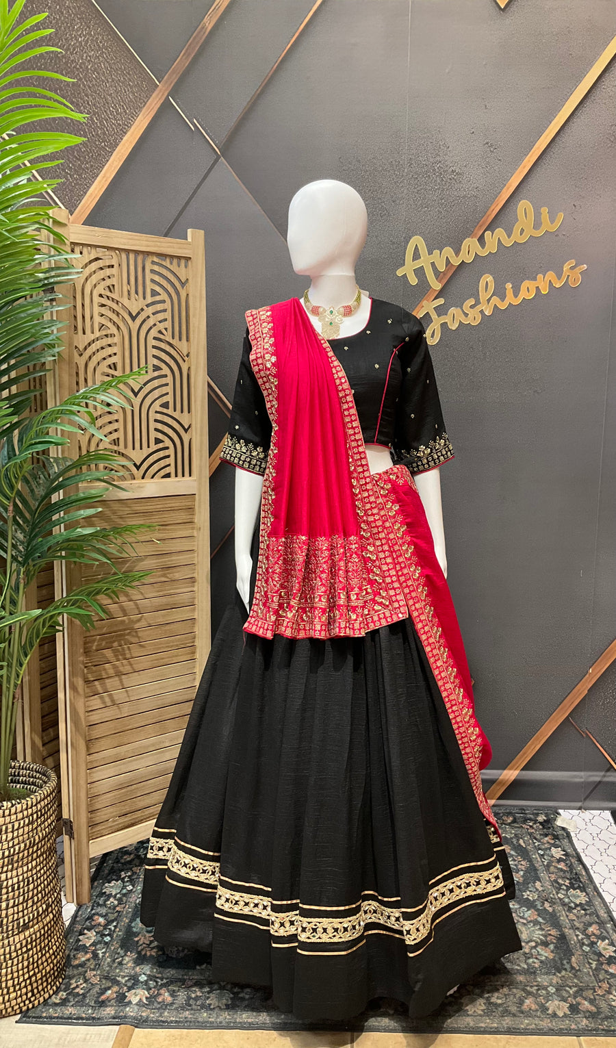 Black Silk Garba Chaniya choli