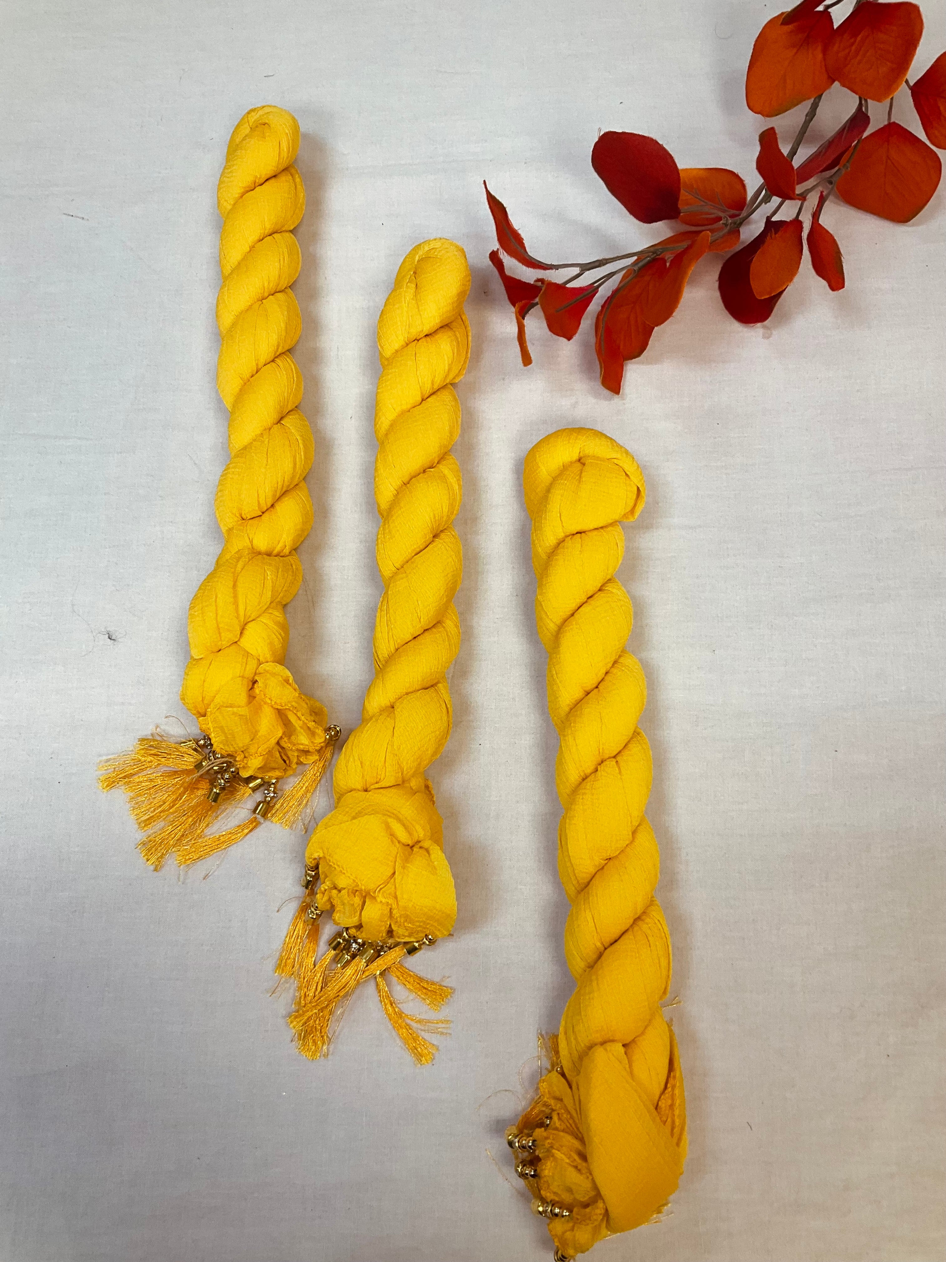 Yellow chiffon dupatta