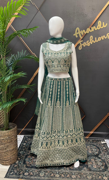 Heavy Embroidery Party Wear Lehenga Set - Bridal & Wedding
