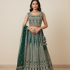 Shimmery Tissue Lehenga Set - Pastel Shades Party & Wedding Wear