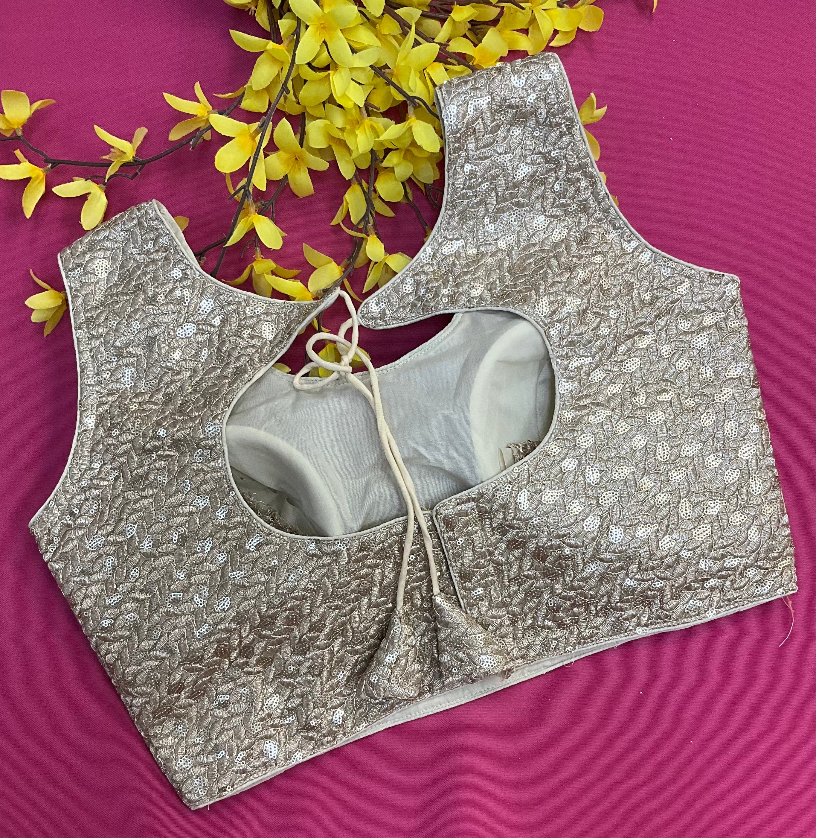 Size 40-Gold Fancy Blouse