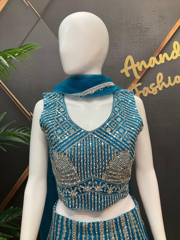 Heavy Work Net Lehenga Set - Party & Wedding Wear