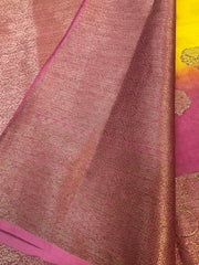 Dual color Butter crape saree