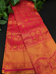 Pure Silk Saree - Copper Zari Work Traditional & Trendy 7 Colors
