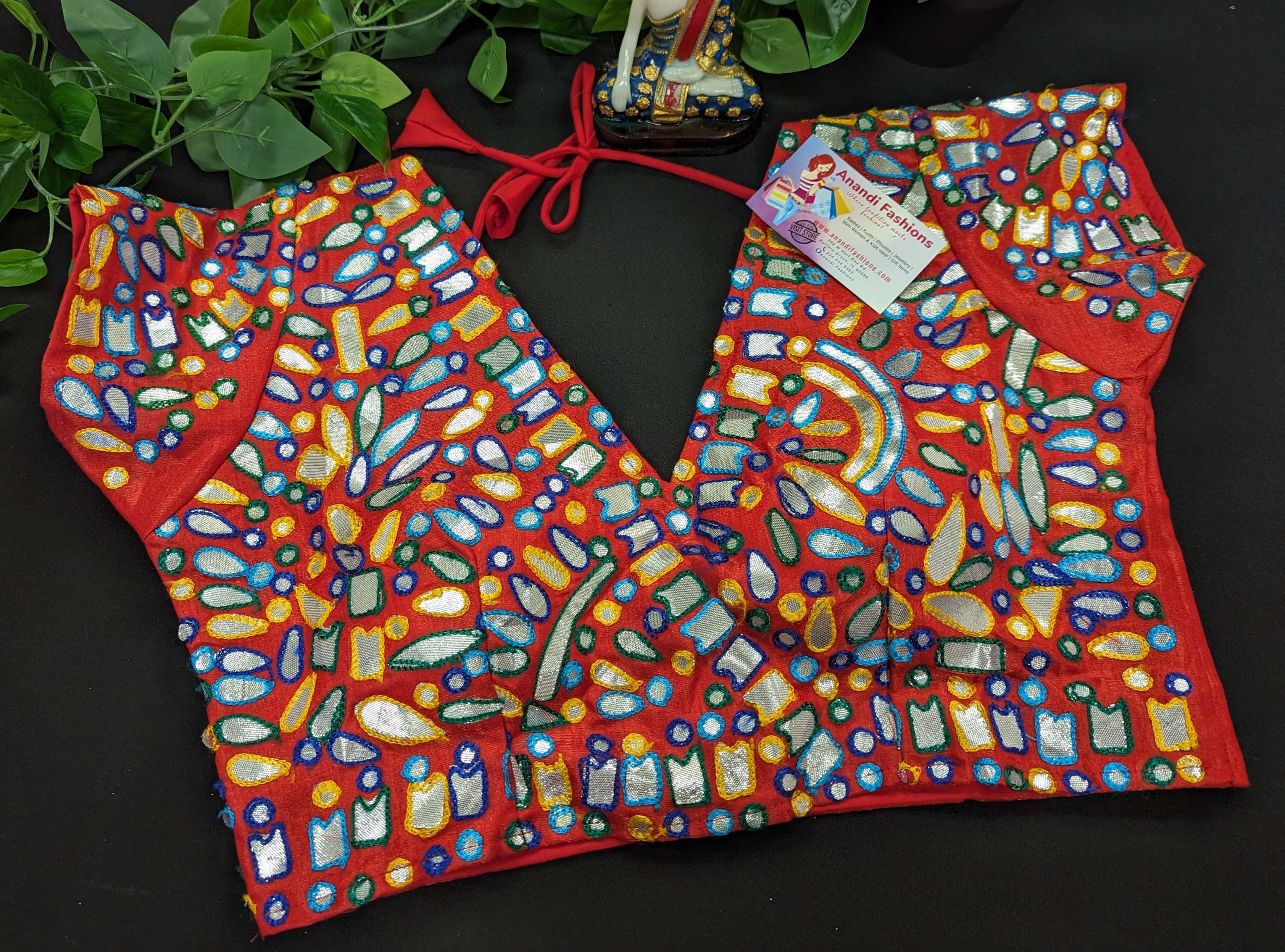 Blouses with Multicolor thread work image 3