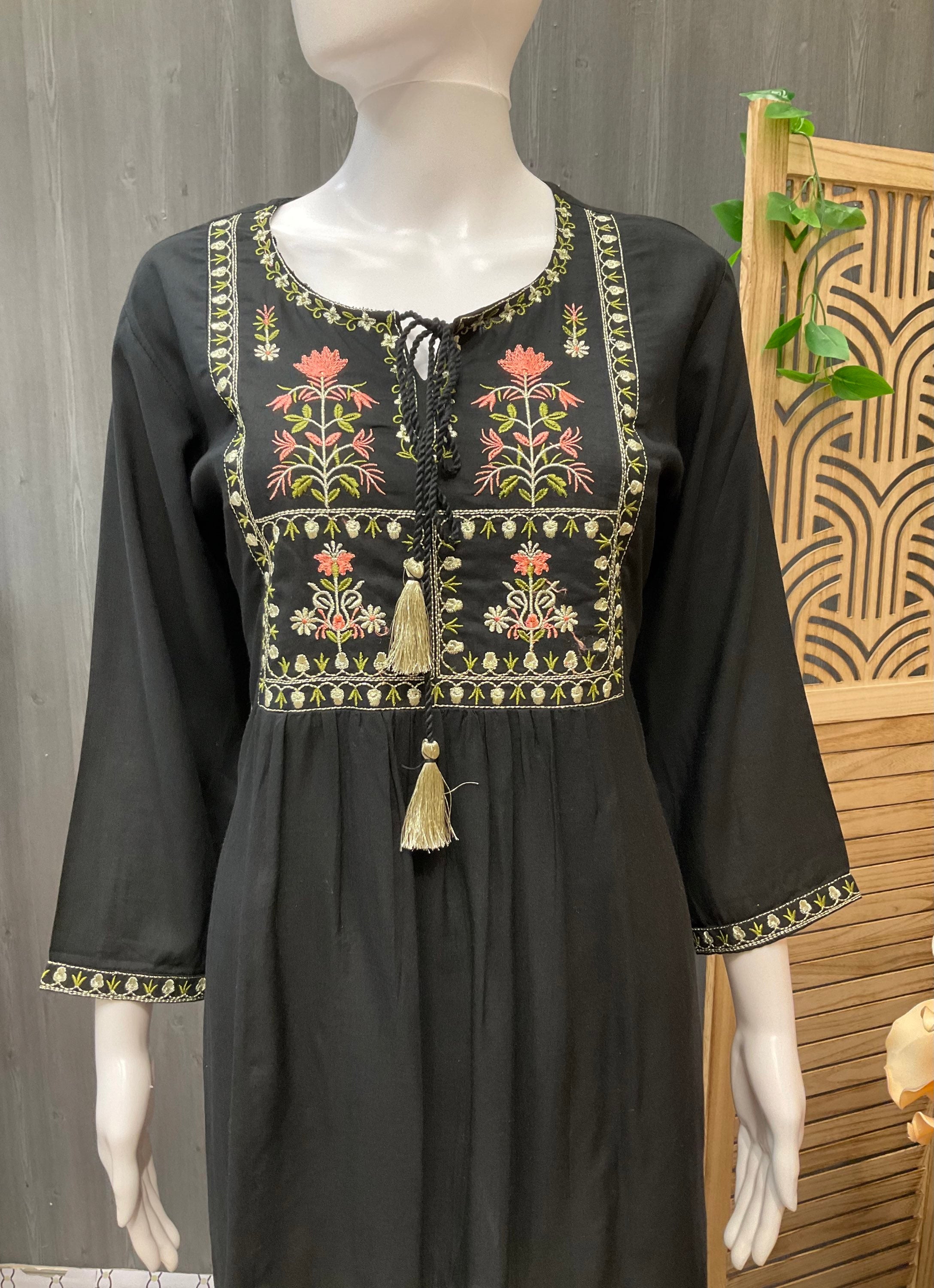 Black Tunic Top/short Kurti image 1