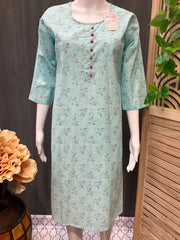 Pure Cotton Blue Kurti - Size 38/US XS