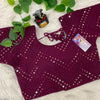 Wine Color- Foil Mirror Blouses
