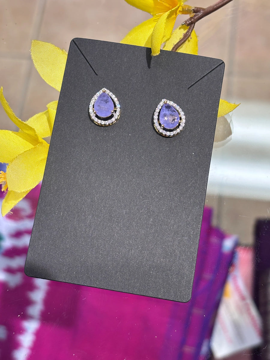 Colorful CZ Studs
