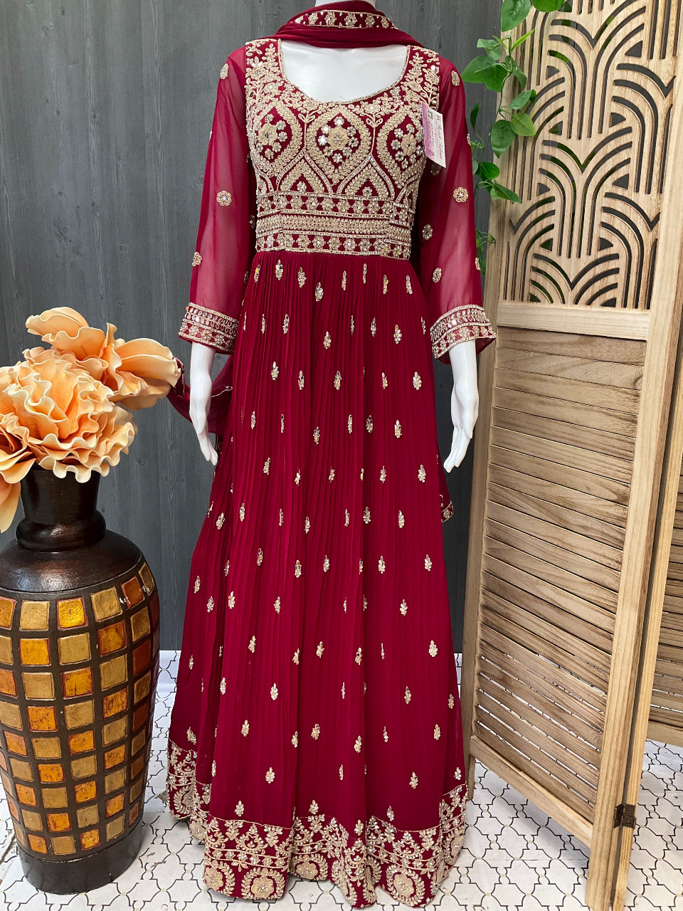 Georgette Party Wear Long Dress image 2