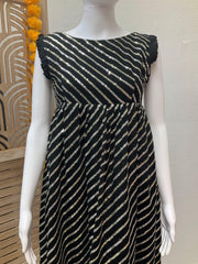 Teenage Girls Size 40 Black Party Wear Frock with Sequin Work