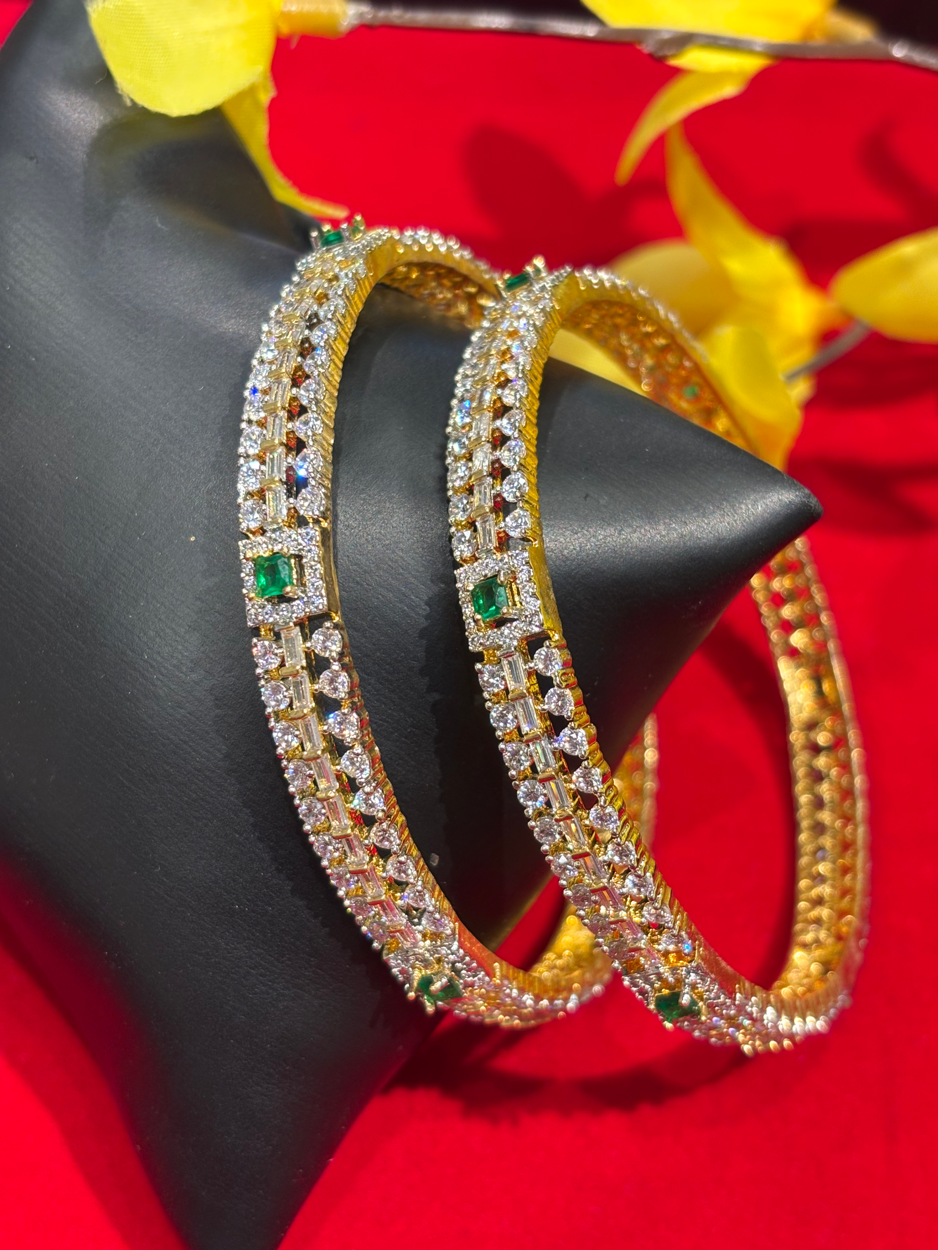 Party wear CZ Stone Bangles image 0