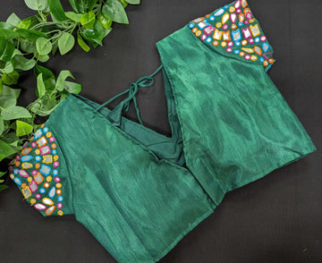 Size 38-Blouses with Multicolor thread work
