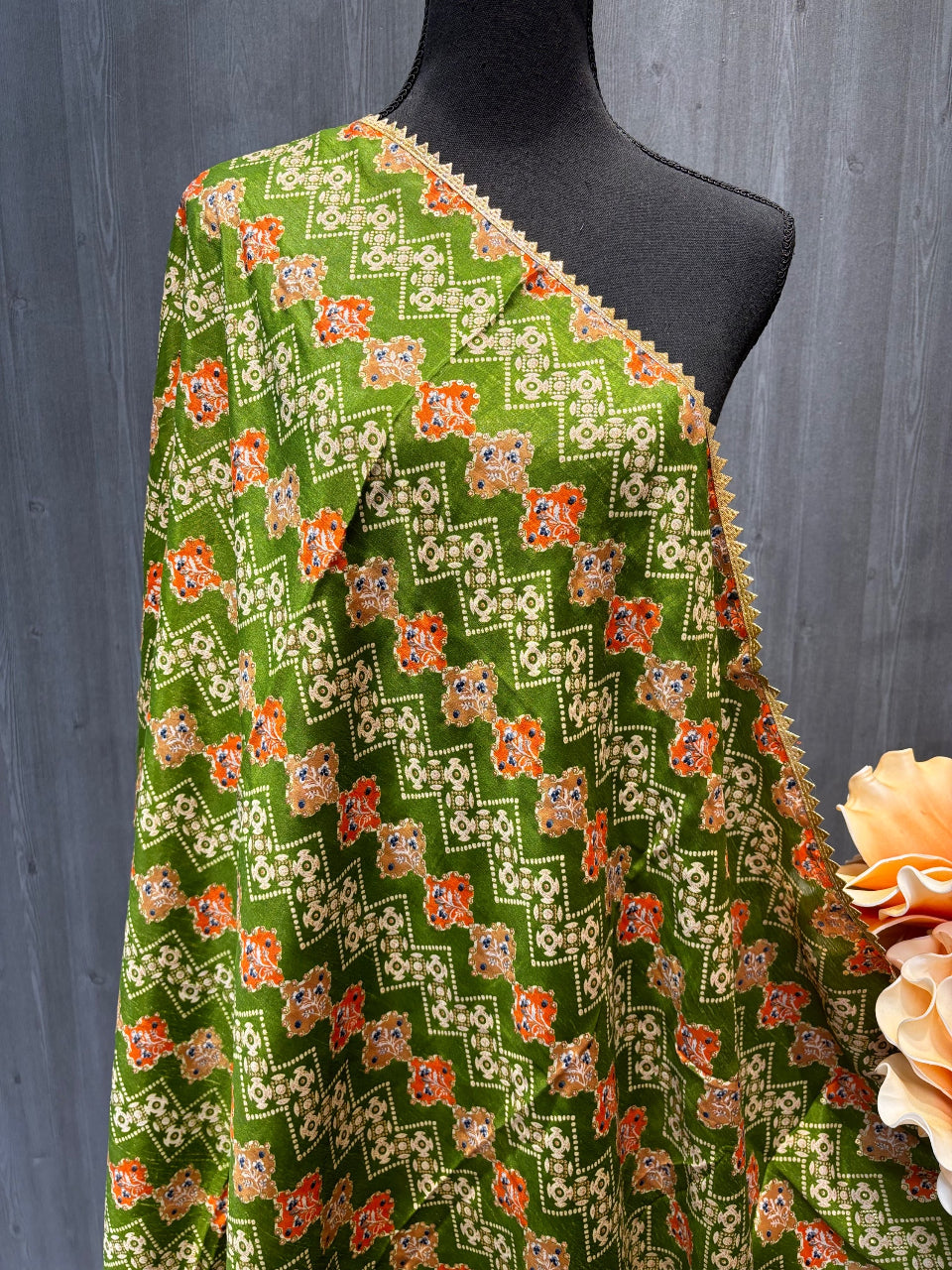 Chinon Dupatta - Drape yourself in theVibrant Charm of our Chinon Dupatta image 1