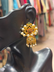 MattFinish Jhumkas with Big Studs