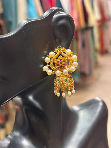 MattFinish Jhumkas with Big Studs