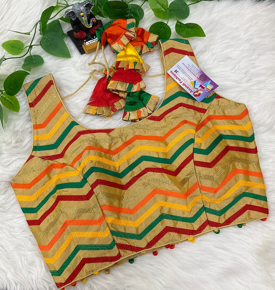 Multicolor Thread Work Blouse