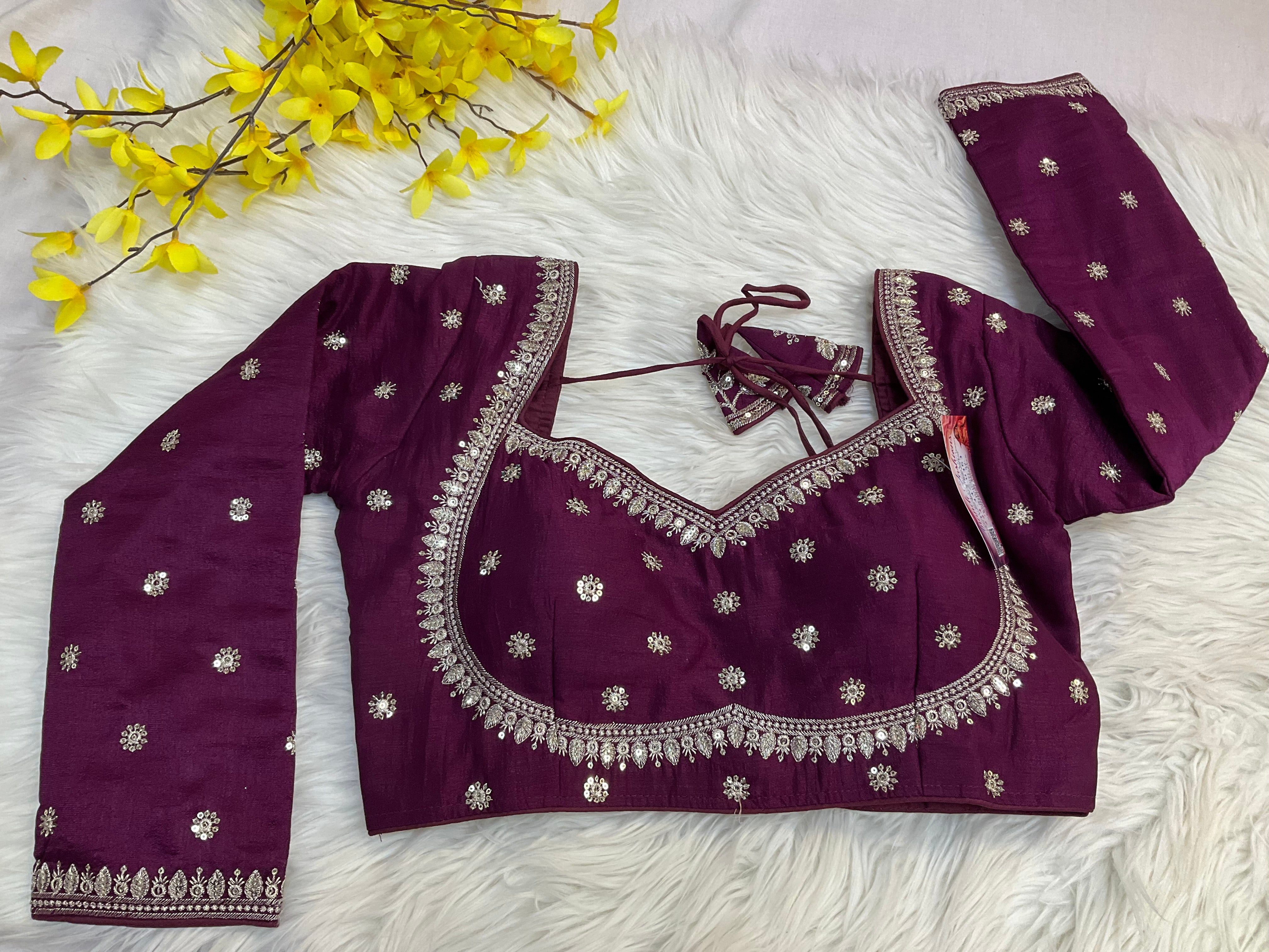 Purple color blouse -  - Anandi Fashions